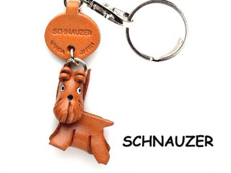 SCHNAUZER LEATHER DOG KEYCHAIN VANCA