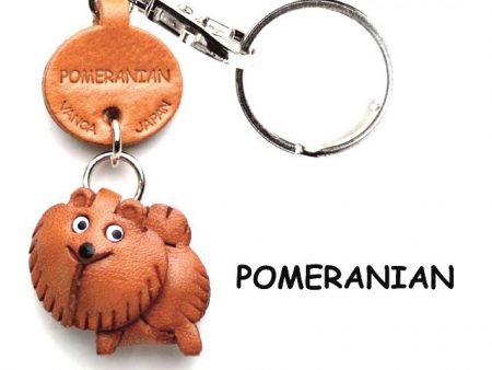 POMERANIAN LEATHER DOG KEYCHAIN VANCA