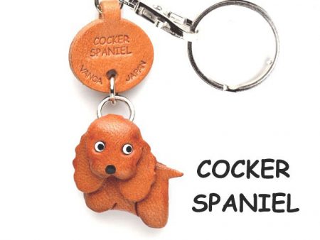 COCKER SPANIEL LEATHER DOG KEYCHAIN VANCA