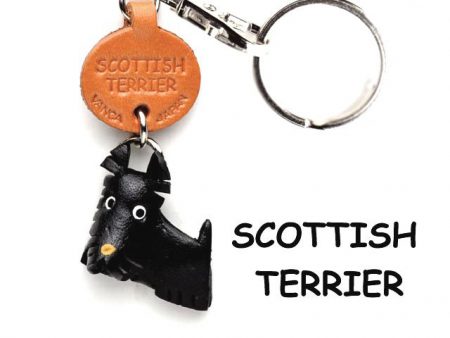 SCOTTISH TERRIER LEATHER DOG KEYCHAIN VANCA