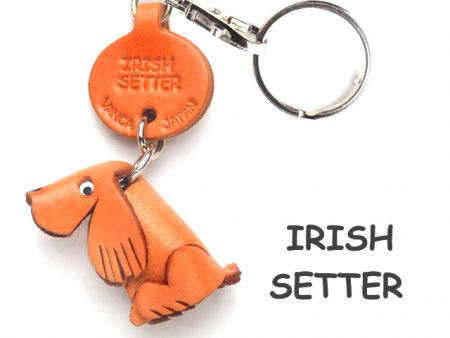 IRISH SETTER LEATHER DOG KEYCHAIN VANCA