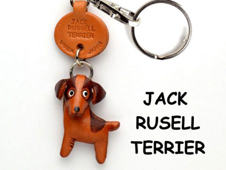 JACK RUSSELL TERRIER LEATHER DOG KEYCHAIN VANCA