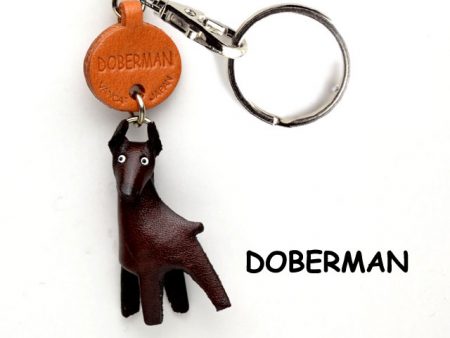 DOBERMAN LEATHER DOG KEYCHAIN VANCA