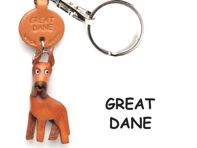 GREAT DANE LEATHER DOG KEYCHAIN VANCA