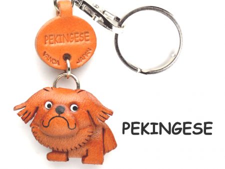 PEKINGESE LEATHER DOG KEYCHAIN VANCA