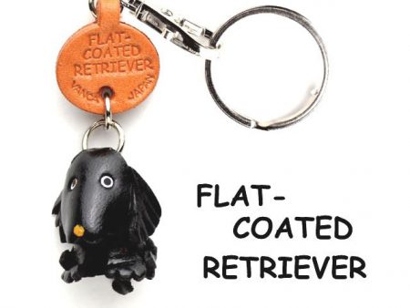 FLATCOATED RETRIEVER LEATHER DOG KEYCHAIN VANCA