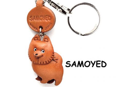 SAMOYED LEATHER DOG KEYCHAIN VANCA