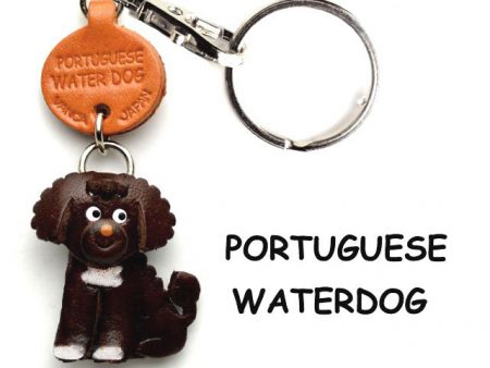 PORTUGUESE WATER DOG LEATHER DOG KEYCHAIN VANCA