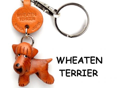 WHEATEN TERRIER LEATHER DOG KEYCHAIN VANCA