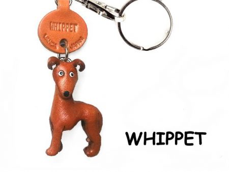 WHIPPET LEATHER DOG KEYCHAIN VANCA