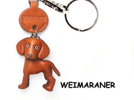 Maltese Handmade 3D Leather Dog Keychain *VANCA* Keyring Made in