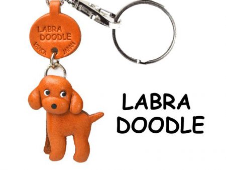 LABRADOODLE LEATHER DOG KEYCHAIN VANCA