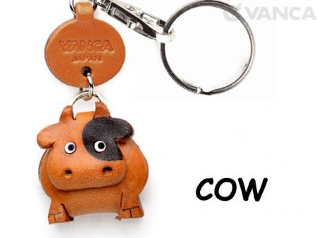 COW LEATHER KEYCHAINS ANIMAL VANCA