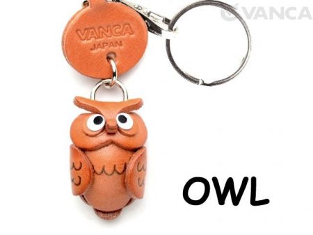 OWL LEATHER KEYCHAINS ANIMAL VANCA