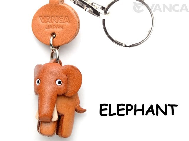 ELEPHANT LEATHER KEYCHAINS ANIMAL VANCA