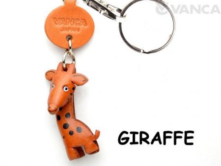 GIRAFFE LEATHER KEYCHAINS ANIMAL VANCA