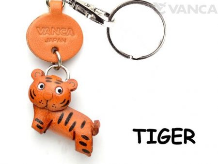 TIGER LEATHER KEYCHAINS ANIMAL VANCA