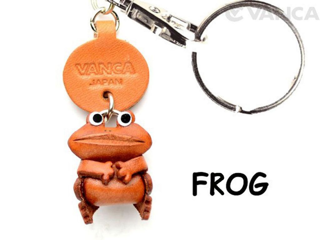 Frog Leather Keychains Animal VANCA CRAFTUnique 3D Leather Crafts