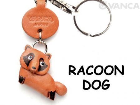 RACCOON DOG LEATHER KEYCHAINS ANIMAL VANCA