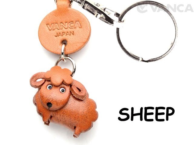 SHEEP LEATHER KEYCHAINS ANIMAL VANCA