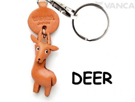 DEER LEATHER KEYCHAINS ANIMAL VANCA