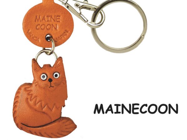MAINE COON LEATHER KEYCHAIN CAT VANCA