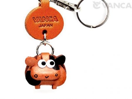 COW LEATHER KEYCHAINS LITTLE ZODIAC MASCOT VANCA