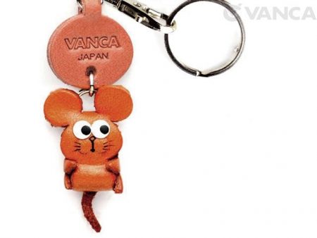 RAT LEATHER KEYCHAINS LITTLE ZODIAC MASCOT VANCA