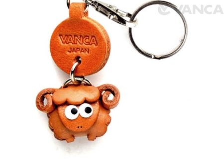 SHEEP LEATHER KEYCHAINS LITTLE ZODIAC MASCOT