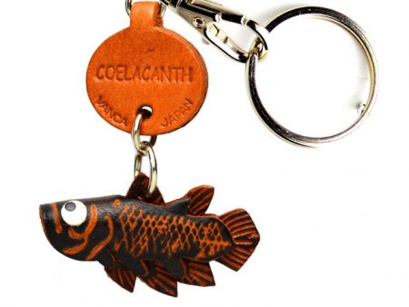 COELACANTH LEATHER KEYCHAINS FISH VANCA