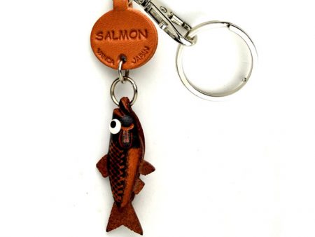 SALMON LEATHER KEYCHAINS FISH VANCA