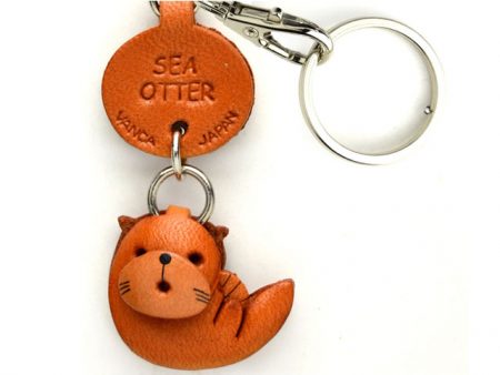 SEA OTTER LEATHER KEYCHAINS FISH VANCA