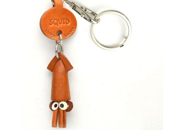 SQUID LEATHER KEYCHAINS FISH VANCA