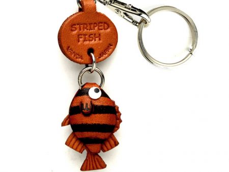 STRIPED FISH LEATHER KEYCHAINS FISH VANCA