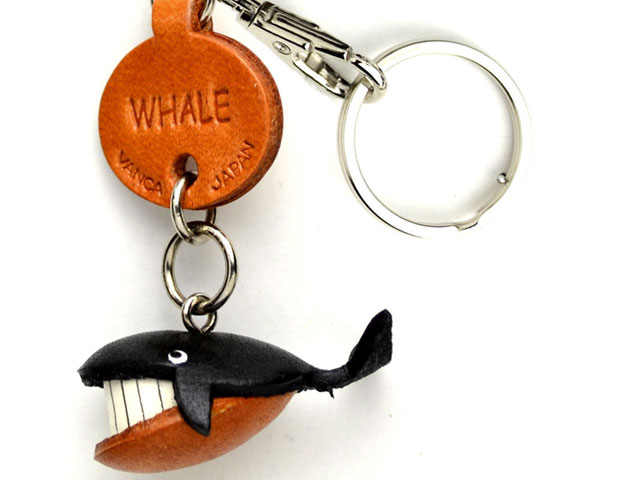 WHALE LEATHER KEYCHAINS FISH VANCA
