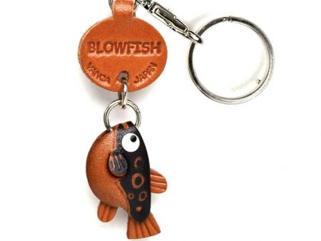 GLOBE/BLOW/PUFFER FISH LEATHER KEYCHAINS FISH VANCA