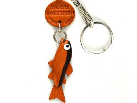 RYUKYU SWEETFISH LEATHER KEYCHAIN SEA ANIMALS VANCA