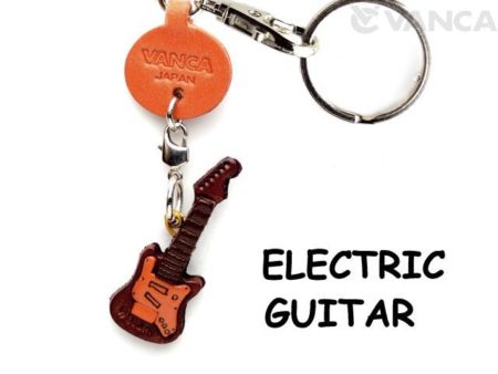 ELECTRIC GUITAR LEATHER KEYCHAIN