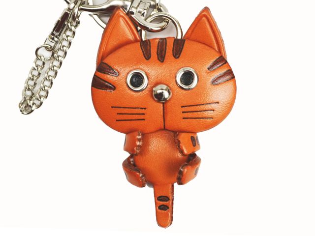 CAT LEATHER CAT BAG CHARM