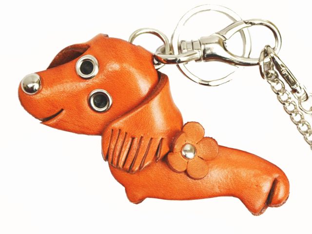 DACHSHUND LEATHER DOG ANIMAL BAG CHARM