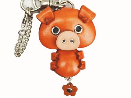 PIG LEATHER ANIMAL BAG CHARM