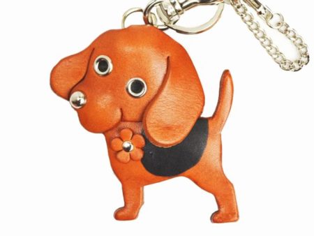 BEAGLE LEATHER DOG BAG CHARM