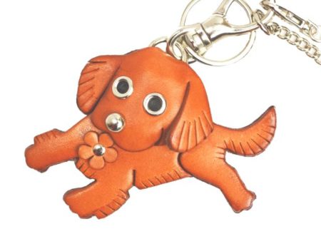 GOLDEN RETRIEVER LEATHER DOG BAG CHARM