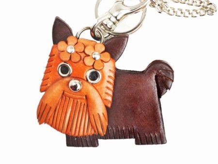 YORKSHIRE TERRIER LEATHER DOG BAG CHARM