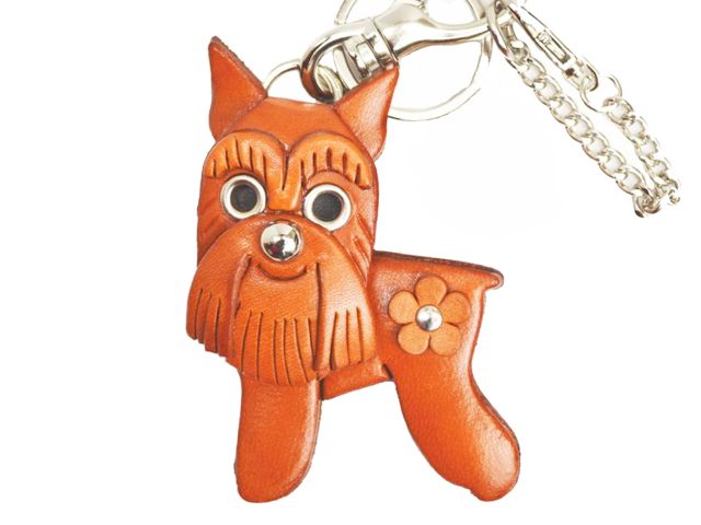 SCHNAUZER LEATHER DOG BAG CHARM