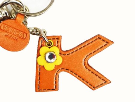 INITIAL K JAPANESE LEATHER BAG CHARM