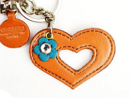 SYMBOLS HEART LEATHER KEYCHAIN BAG CHARM