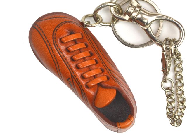 SOCCER SHOE LEATHER SPORTS KEYCHAIN BAG CHARM