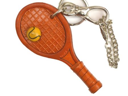 TENNIS RACKET LEATHER SPORTS BAG CHARM