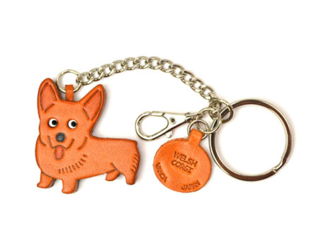 WELSH CORGI LEATHER RING CHARM